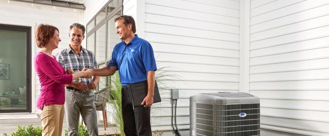 dealer shaking hands